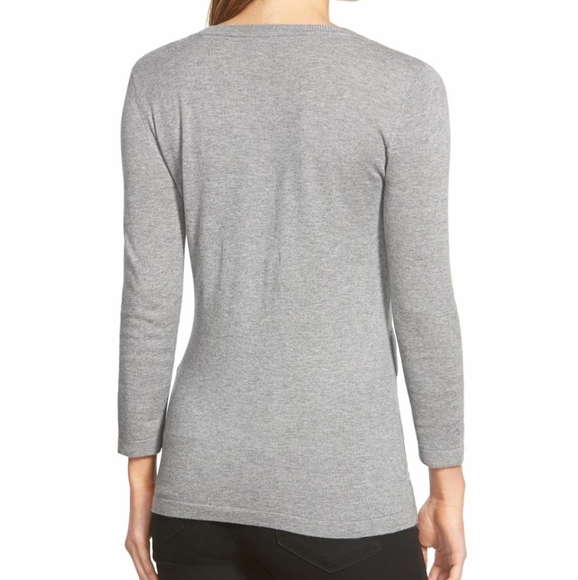 VINCE CAMUTO ZIGZAG SWEATER IN GREY - Picture 5 of 8